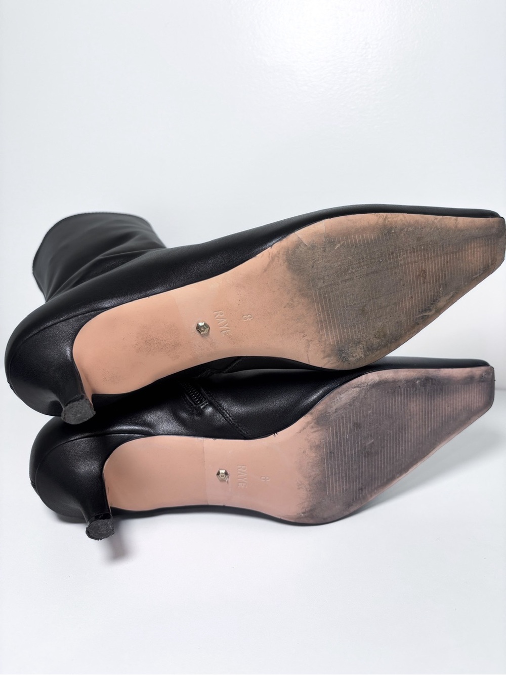 ✨SOLD RAYE Revolve Karina Black Heeled Pointed Toe Dressy Ankle Boots Women’s - Picture 5 of 7